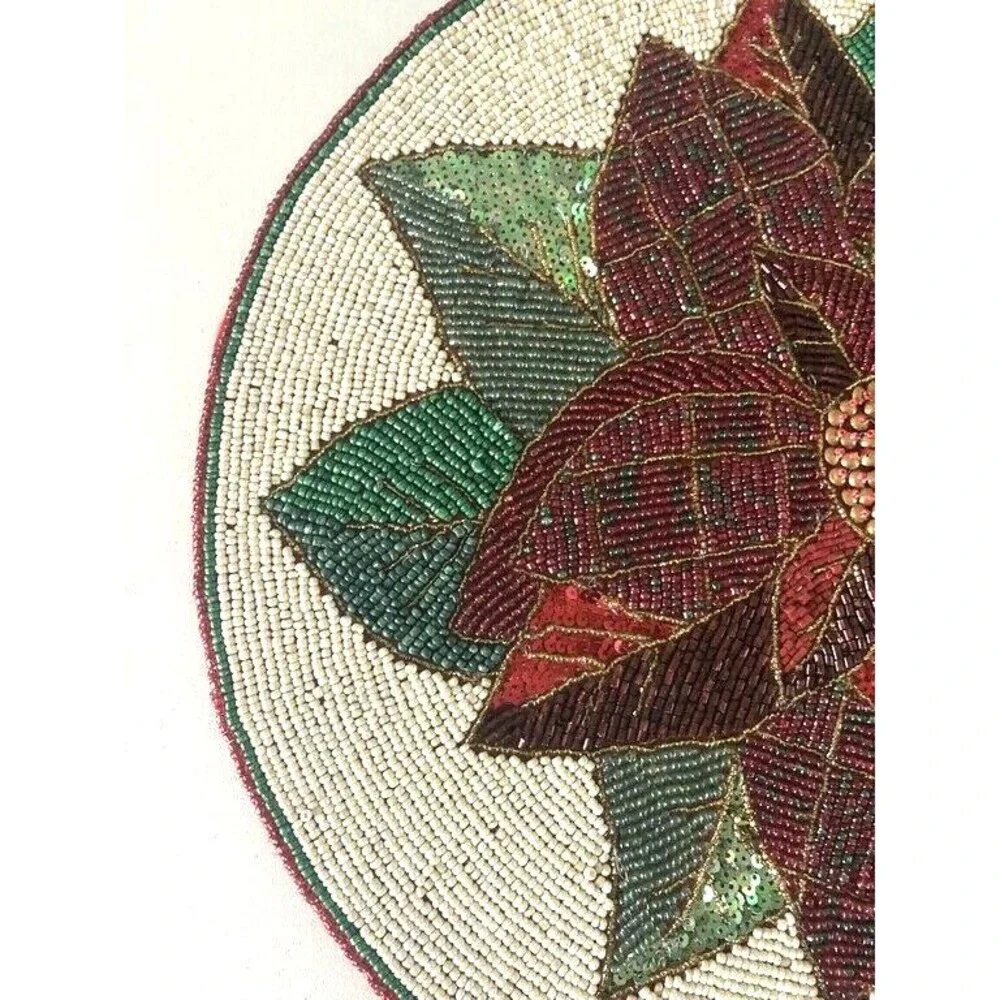 Cynthia Rowley Christmas Beaded Placemats 15
